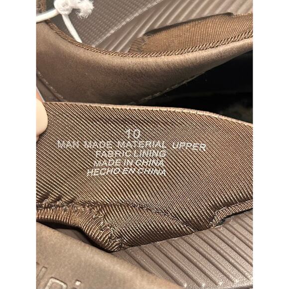 NWT Flojos Men's Slip-On Flip Flop Sandals Everyday Comfort Summer Brown Size 10 - Picture 6 of 10